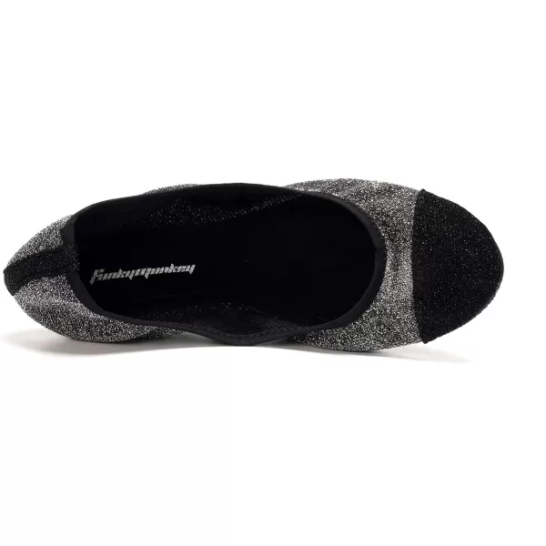 FUNKYMONKEY Foldable Ballet Flats for Women's, Comfortable Portable Travel Roll Up Walking Shoes