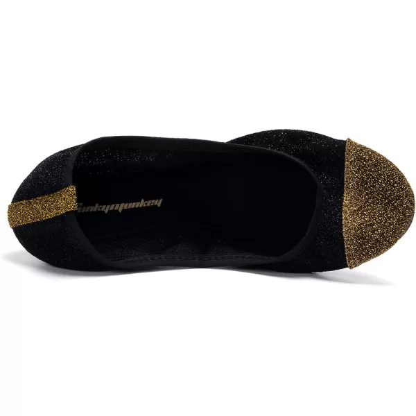 FUNKYMONKEY Foldable Ballet Flats for Women's, Comfortable Portable Travel Roll Up Walking Shoes