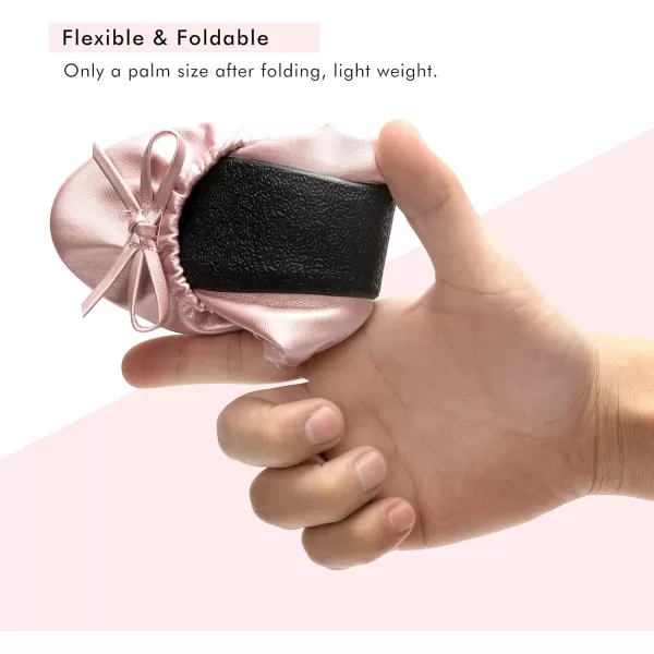 FUNKYMONKEY Foldable Ballet Flats for Women's, Comfortable Portable Travel Roll Up Walking Shoes