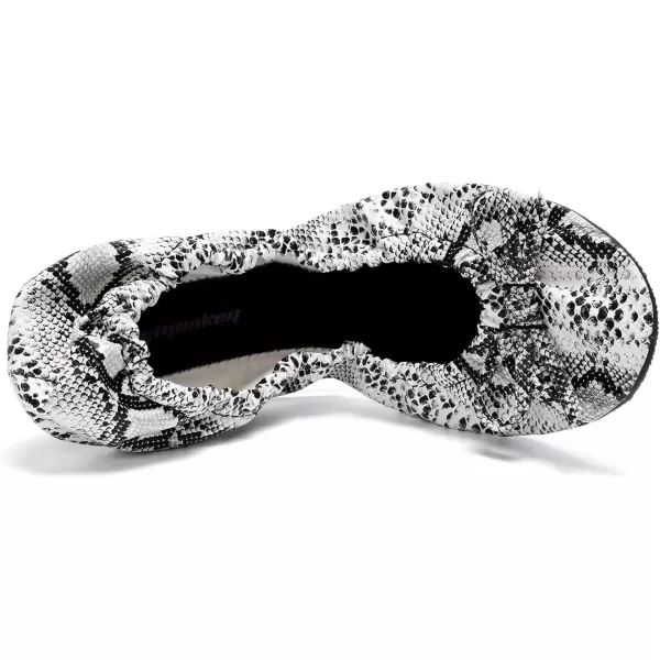 FUNKYMONKEY Foldable Ballet Flats for Women's, Comfortable Portable Travel Roll Up Walking Shoes