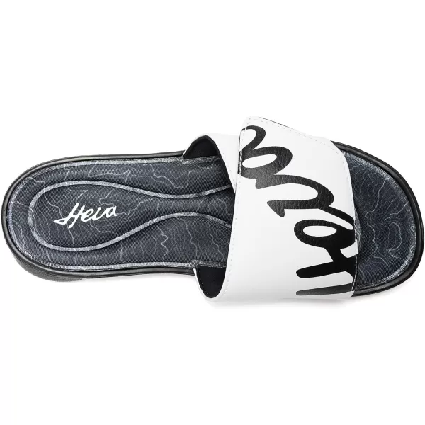 FUNKYMONKEY Memory Foam Sandals for Men, Outdoor Adjustable Comfort Graphic Strap Slide Sandals