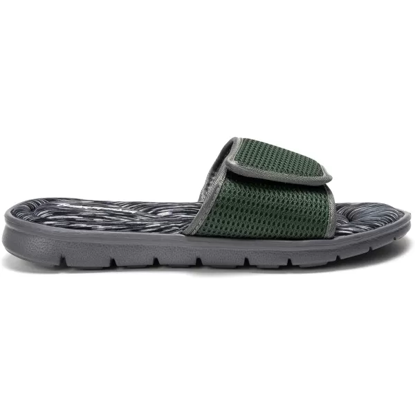 FUNKYMONKEY Memory Foam Sandals for Men, Outdoor Adjustable Comfort Graphic Strap Slide Sandals
