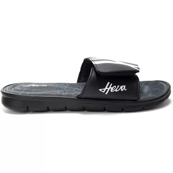 FUNKYMONKEY Memory Foam Sandals for Men, Outdoor Adjustable Comfort Graphic Strap Slide Sandals