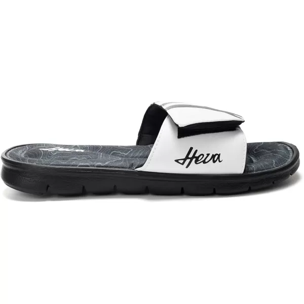 FUNKYMONKEY Memory Foam Sandals for Men, Outdoor Adjustable Comfort Graphic Strap Slide Sandals