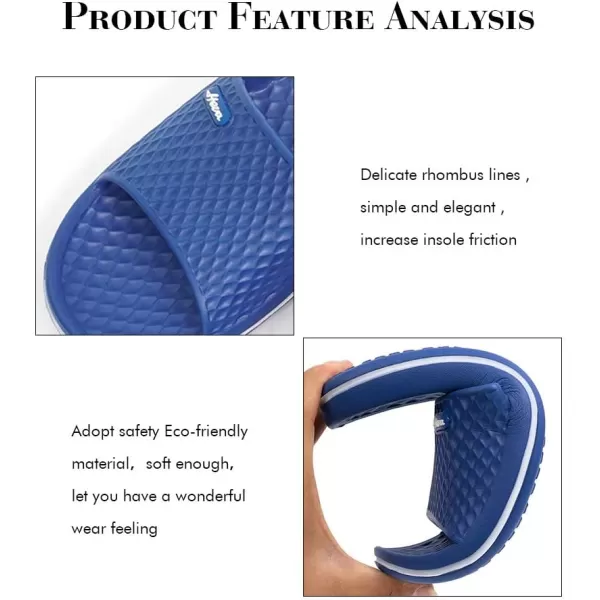 FUNKYMONKEY Mens Bathroom Shower Slippers Indoor Home Beach Non Slip Sandal