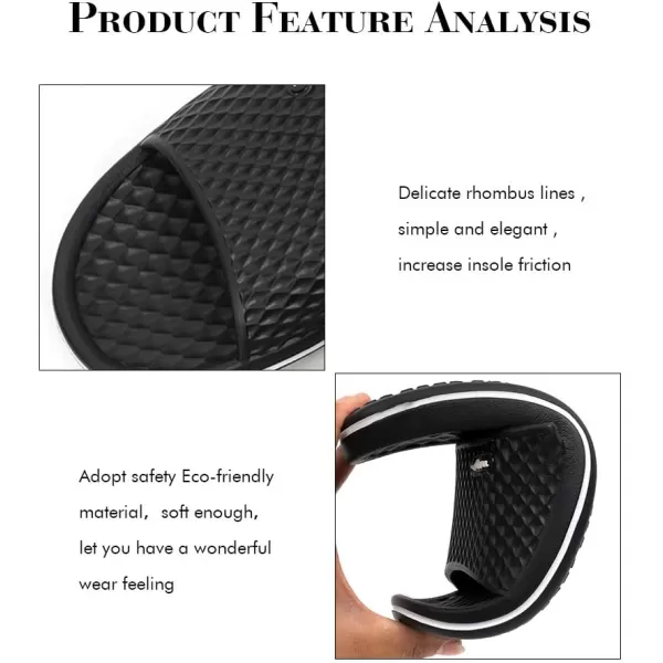 FUNKYMONKEY Mens Bathroom Shower Slippers Indoor Home Beach Non Slip Sandal