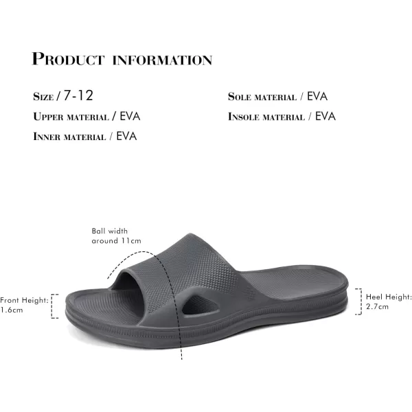 FUNKYMONKEY Mens Bathroom Shower Slippers Indoor Home Beach Non Slip Sandal