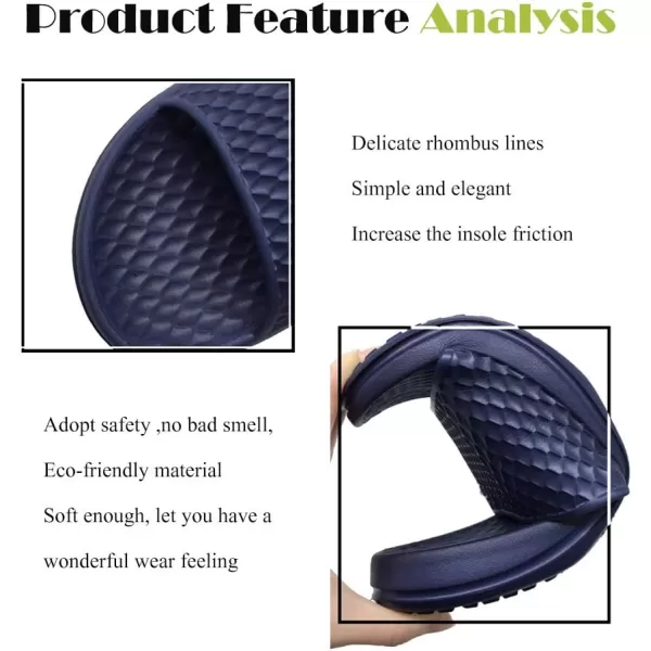 FUNKYMONKEY Mens Bathroom Shower Slippers Indoor Home Beach Non Slip Sandal