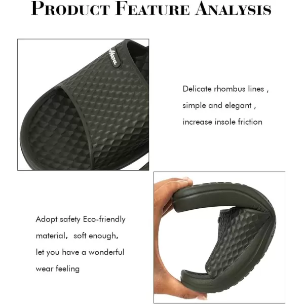 FUNKYMONKEY Mens Bathroom Shower Slippers Indoor Home Beach Non Slip Sandal