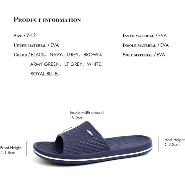 FUNKYMONKEY Mens Bathroom Shower Slippers Indoor Home Beach Non Slip Sandal