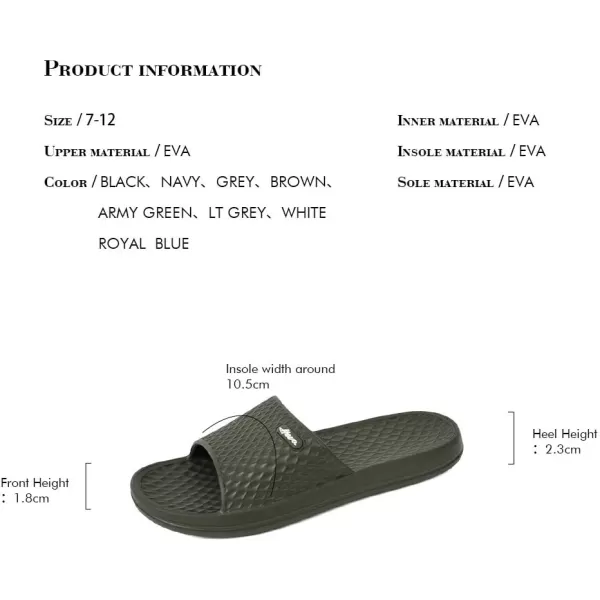 FUNKYMONKEY Mens Bathroom Shower Slippers Indoor Home Beach Non Slip Sandal