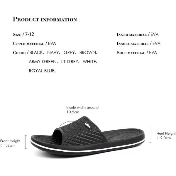 FUNKYMONKEY Mens Bathroom Shower Slippers Indoor Home Beach Non Slip Sandal