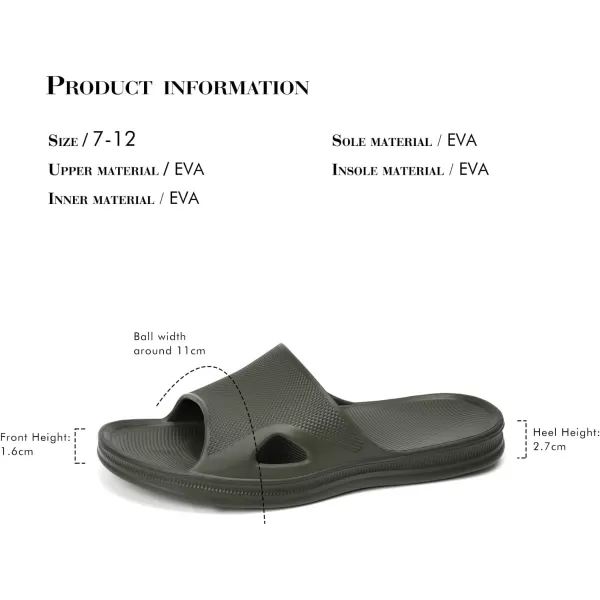 FUNKYMONKEY Mens Bathroom Shower Slippers Indoor Home Beach Non Slip Sandal