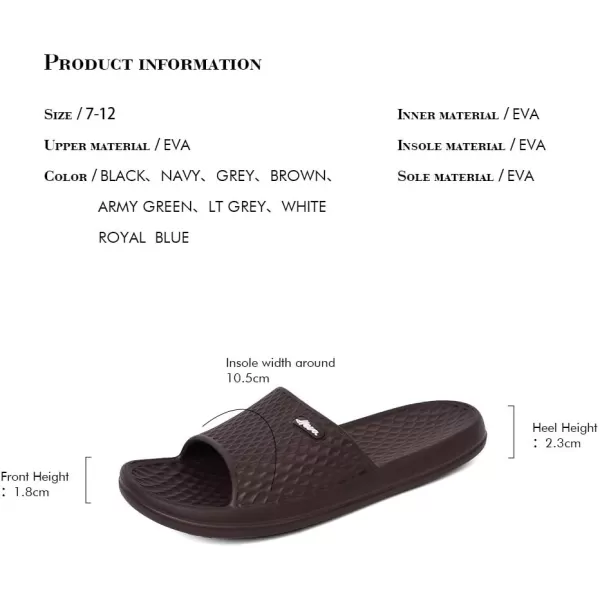 FUNKYMONKEY Mens Bathroom Shower Slippers Indoor Home Beach Non Slip Sandal