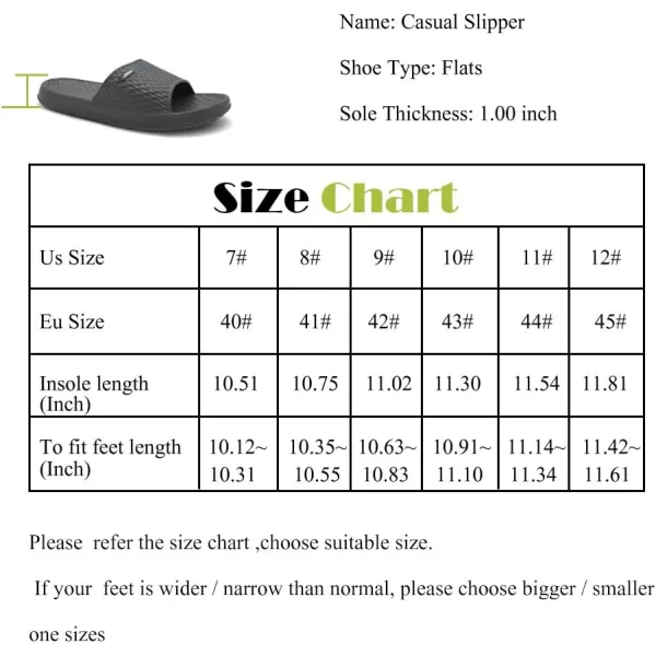 FUNKYMONKEY Mens Bathroom Shower Slippers Indoor Home Beach Non Slip Sandal