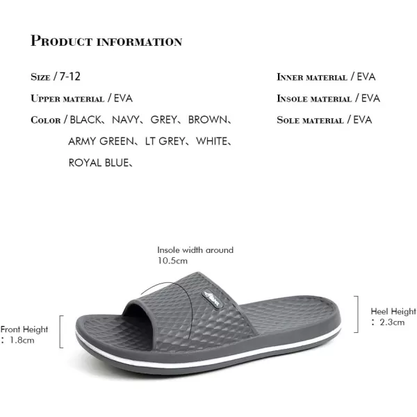 FUNKYMONKEY Mens Bathroom Shower Slippers Indoor Home Beach Non Slip Sandal