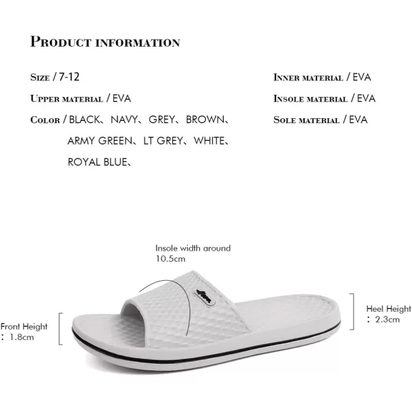 FUNKYMONKEY Mens Bathroom Shower Slippers Indoor Home Beach Non Slip Sandal