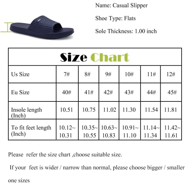 FUNKYMONKEY Mens Bathroom Shower Slippers Indoor Home Beach Non Slip Sandal