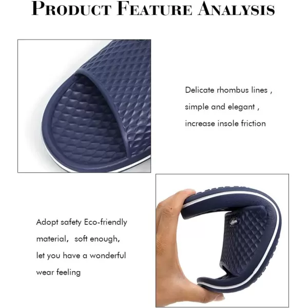 FUNKYMONKEY Mens Bathroom Shower Slippers Indoor Home Beach Non Slip Sandal