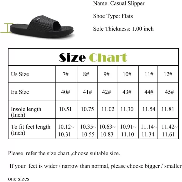 FUNKYMONKEY Mens Bathroom Shower Slippers Indoor Home Beach Non Slip Sandal