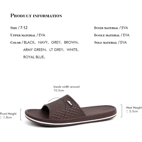 FUNKYMONKEY Mens Bathroom Shower Slippers Indoor Home Beach Non Slip Sandal