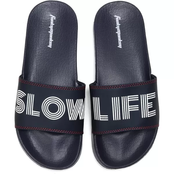 FUNKYMONKEY Men's Casual Sandal Slippers Outdoor Indoor Slide for Men