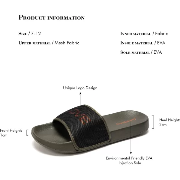FUNKYMONKEY Men's Casual Sandal Slippers Outdoor Indoor Slide for Men
