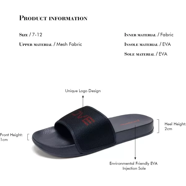 FUNKYMONKEY Men's Casual Sandal Slippers Outdoor Indoor Slide for Men
