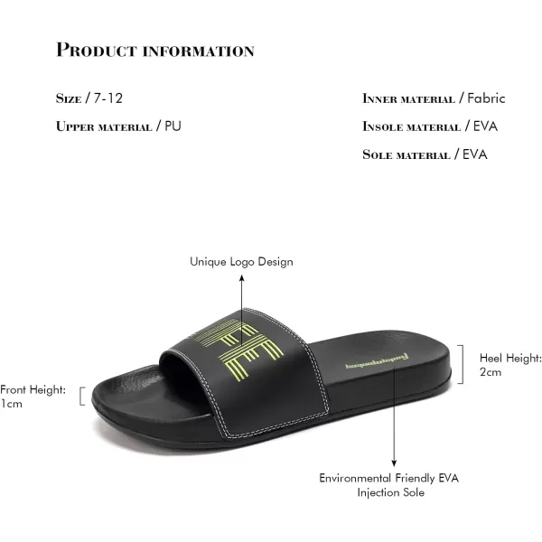 FUNKYMONKEY Men's Casual Sandal Slippers Outdoor Indoor Slide for Men