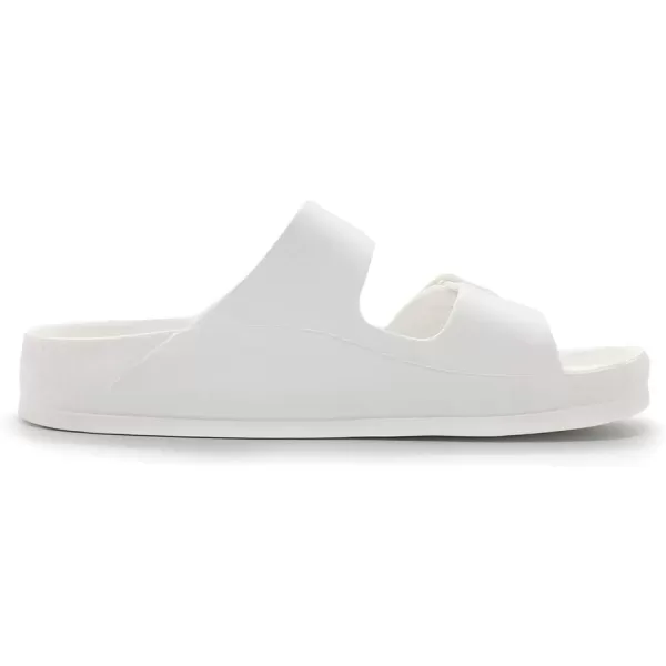 FUNKYMONKEY Men's Comfort Slides Double Buckle Adjustable EVA Flat Sandals