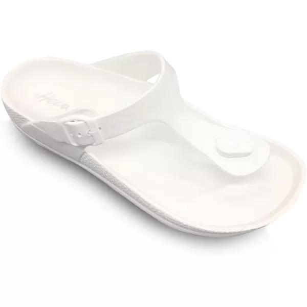 FUNKYMONKEY Men's Comfort Slides Double Buckle Adjustable EVA Flat Sandals