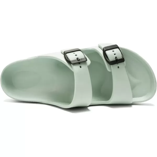 FUNKYMONKEY Men's Comfort Slides Double Buckle Adjustable EVA Flat Sandals
