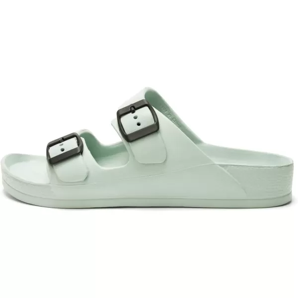 FUNKYMONKEY Men's Comfort Slides Double Buckle Adjustable EVA Flat Sandals