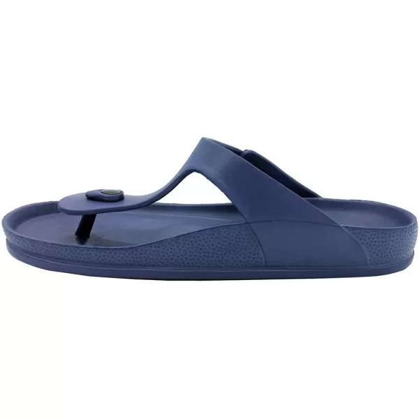 FUNKYMONKEY Men's Comfort Slides Double Buckle Adjustable EVA Flat Sandals