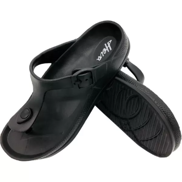 FUNKYMONKEY Men's Comfort Slides Double Buckle Adjustable EVA Flat Sandals