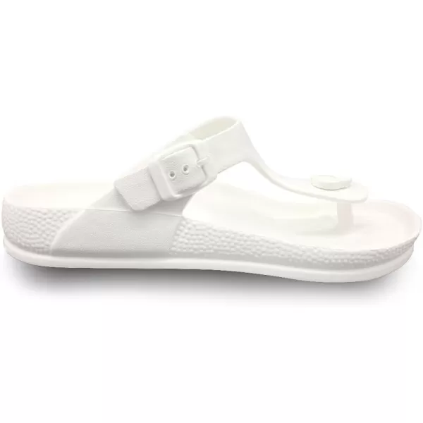 FUNKYMONKEY Men's Comfort Slides Double Buckle Adjustable EVA Flat Sandals