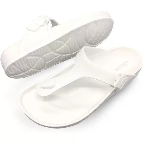 FUNKYMONKEY Men's Comfort Slides Double Buckle Adjustable EVA Flat Sandals