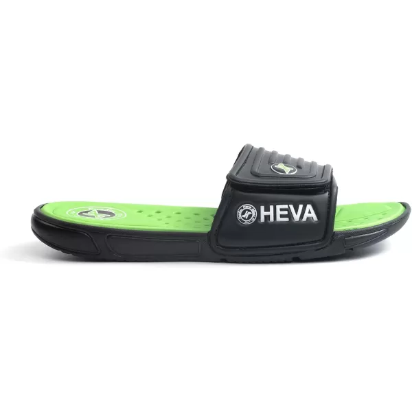 FUNKYMONKEY Men's Slide Sandals with Adjustable Upper and Comfort Quick-Dry Footbed Beach Shower Slippers