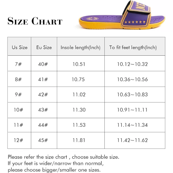FUNKYMONKEY Men's Slide Sandals with Adjustable Upper and Comfort Quick-Dry Footbed Beach Shower Slippers
