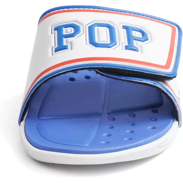 FUNKYMONKEY Men's Slide Sandals with Adjustable Upper and Comfort Quick-Dry Footbed Beach Shower Slippers