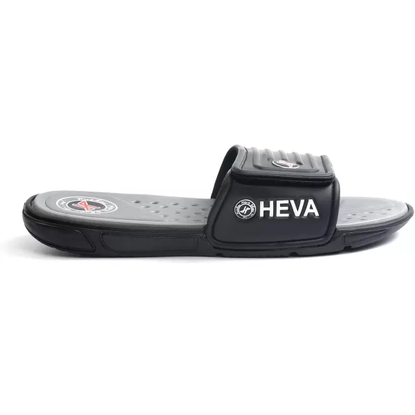FUNKYMONKEY Men's Slide Sandals with Adjustable Upper and Comfort Quick-Dry Footbed Beach Shower Slippers