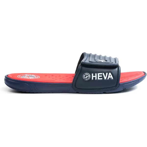 FUNKYMONKEY Men's Slide Sandals with Adjustable Upper and Comfort Quick-Dry Footbed Beach Shower Slippers