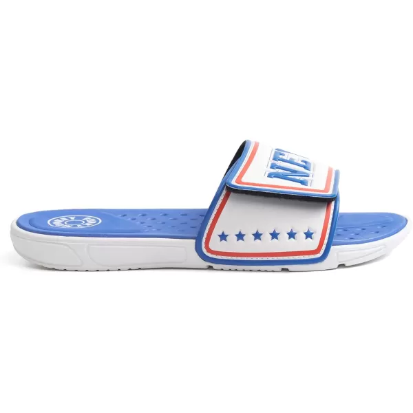 FUNKYMONKEY Men's Slide Sandals with Adjustable Upper and Comfort Quick-Dry Footbed Beach Shower Slippers