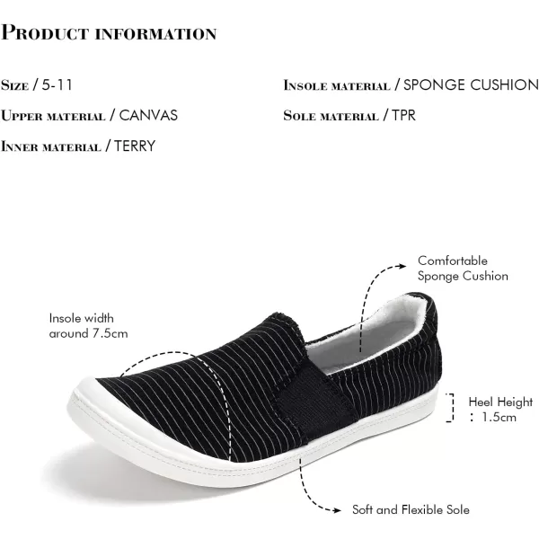 FUNKYMONKEY Shoes for Women, Comfort Low Top Canvas Slip On Sneakers Classic Casual Walking Shoes