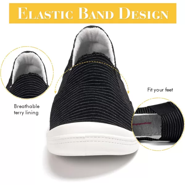 FUNKYMONKEY Shoes for Women, Comfort Low Top Canvas Slip On Sneakers Classic Casual Walking Shoes