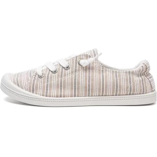 FUNKYMONKEY Shoes for Women, Comfort Low Top Canvas Slip On Sneakers Classic Casual Walking Shoes