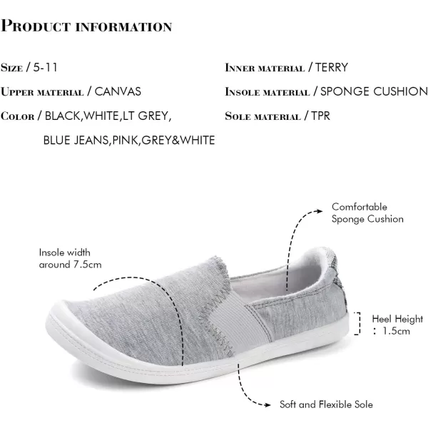 FUNKYMONKEY Shoes for Women, Comfort Low Top Canvas Slip On Sneakers Classic Casual Walking Shoes