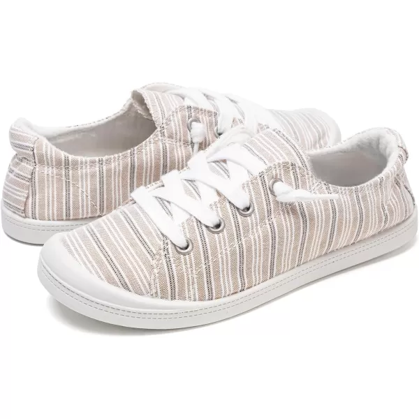 FUNKYMONKEY Shoes for Women, Comfort Low Top Canvas Slip On Sneakers Classic Casual Walking Shoes