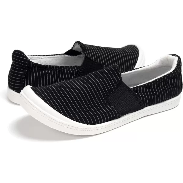 FUNKYMONKEY Shoes for Women, Comfort Low Top Canvas Slip On Sneakers Classic Casual Walking Shoes