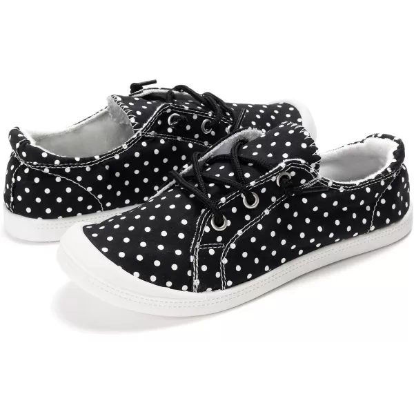 FUNKYMONKEY Shoes for Women, Comfort Low Top Canvas Slip On Sneakers Classic Casual Walking Shoes